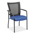 Officesource CoolMesh Collection Mesh Back Stacking Chair 7944GNSFBL